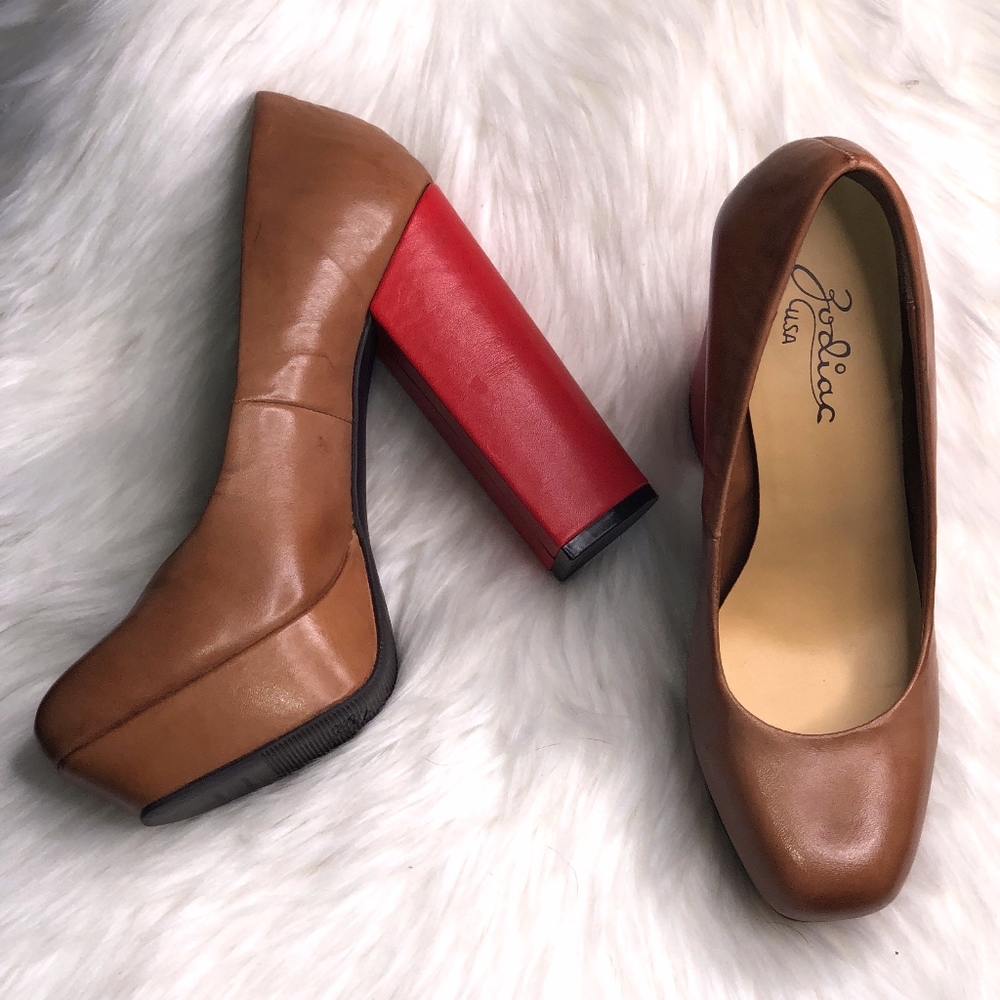 Zodiac Diva Vintage Brown Two Tone Leather